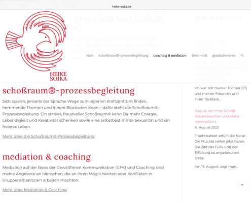 heike-sojka-schossraum-2 Einführungstexte in Schoßraumprozessbegleitung, Coachinh und Mediation