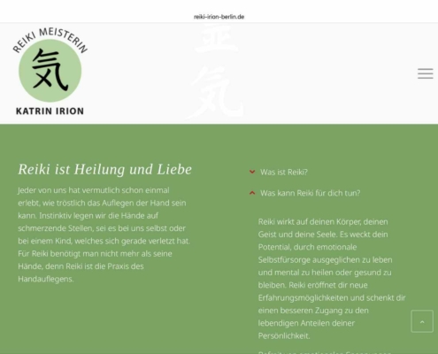 Erklärung: Was ist Reiki? Webseite von Reiki-Meisterin Katrin Irion